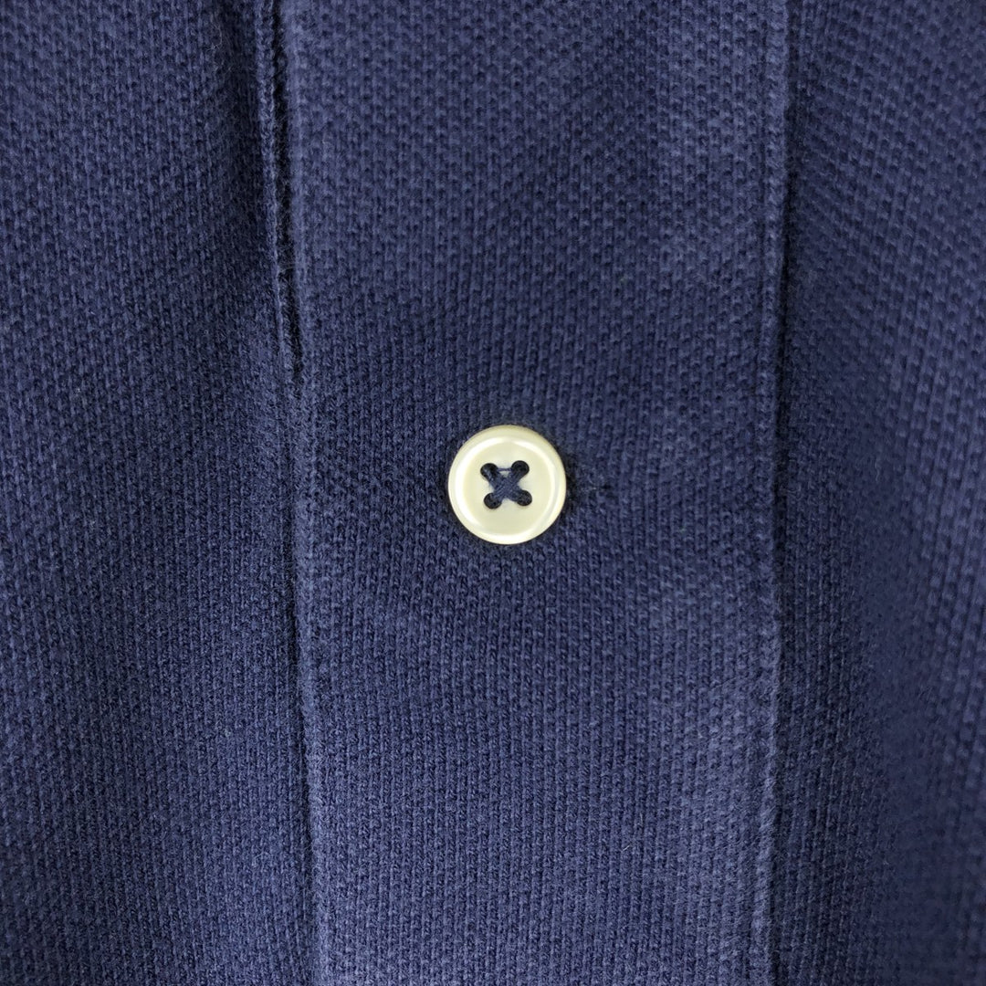 Ralph Lauren POLO by Ralph Lauren short sleeve polo shirt, men's XL size cotton navy blue type Vintage Second Hand
