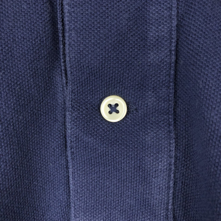 Ralph Lauren POLO by Ralph Lauren short sleeve polo shirt, men's XL size cotton navy blue type Vintage Second Hand