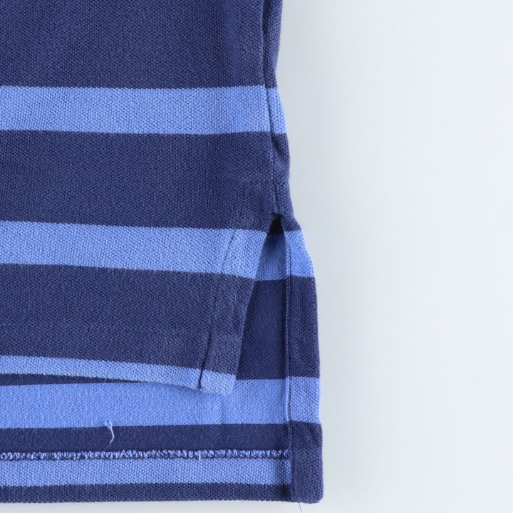 Ralph Lauren POLO by Ralph Lauren short sleeve striped polo shirt, men's size M cotton navy blue type Vintage Second Hand
