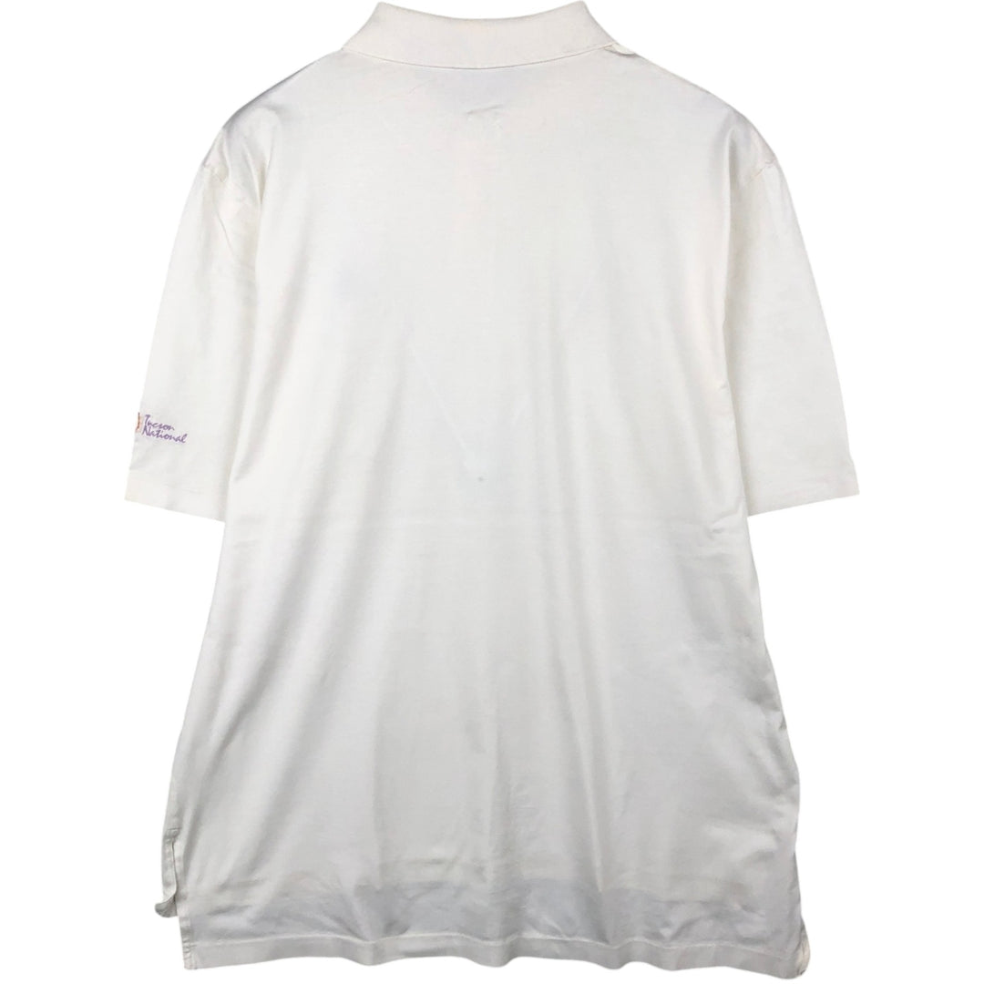 Ralph Lauren POLO GOLF Polo Golf short sleeve polo shirt for men size L Pima Cotton white type Vintage Second Hand