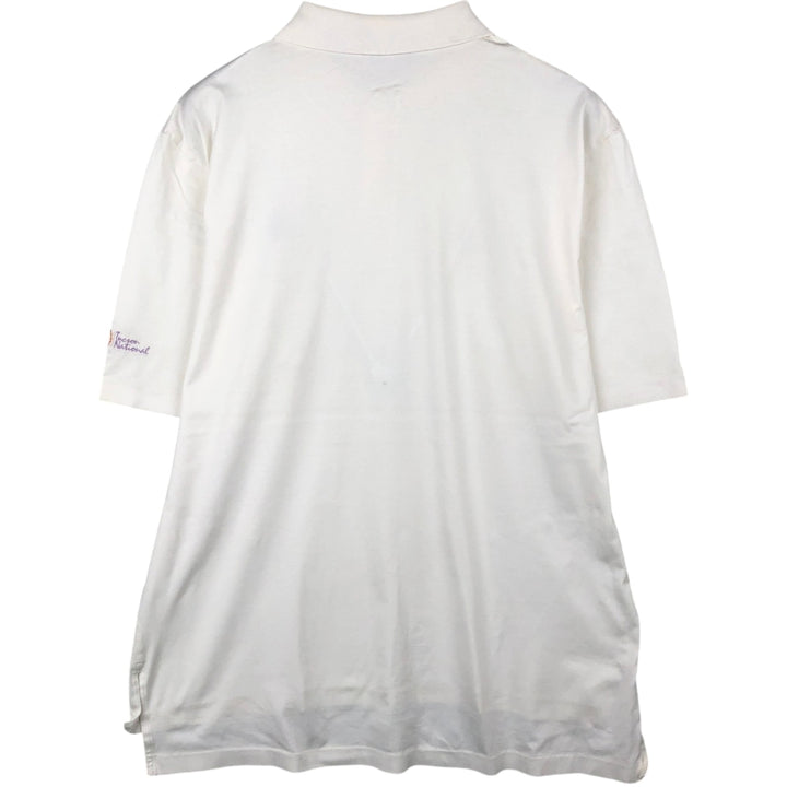 Ralph Lauren POLO GOLF Polo Golf short sleeve polo shirt for men size L Pima Cotton white type Vintage Second Hand