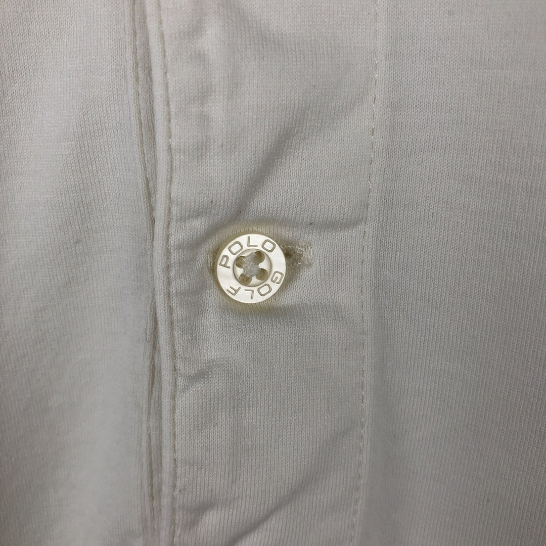 Ralph Lauren POLO GOLF Polo Golf short sleeve polo shirt for men size L Pima Cotton white type Vintage Second Hand