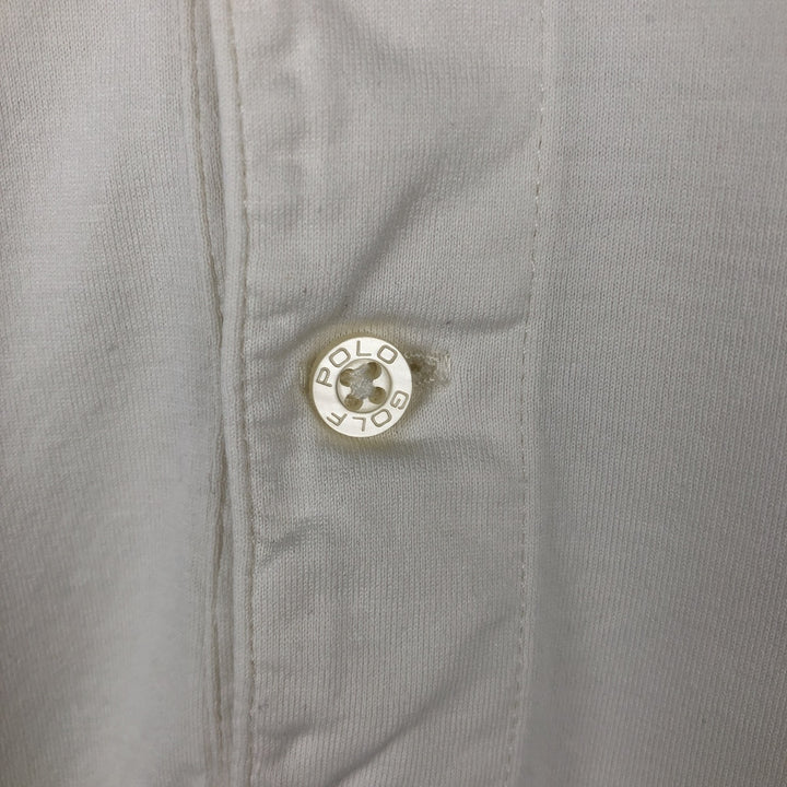 Ralph Lauren POLO GOLF Polo Golf short sleeve polo shirt for men size L Pima Cotton white type Vintage Second Hand