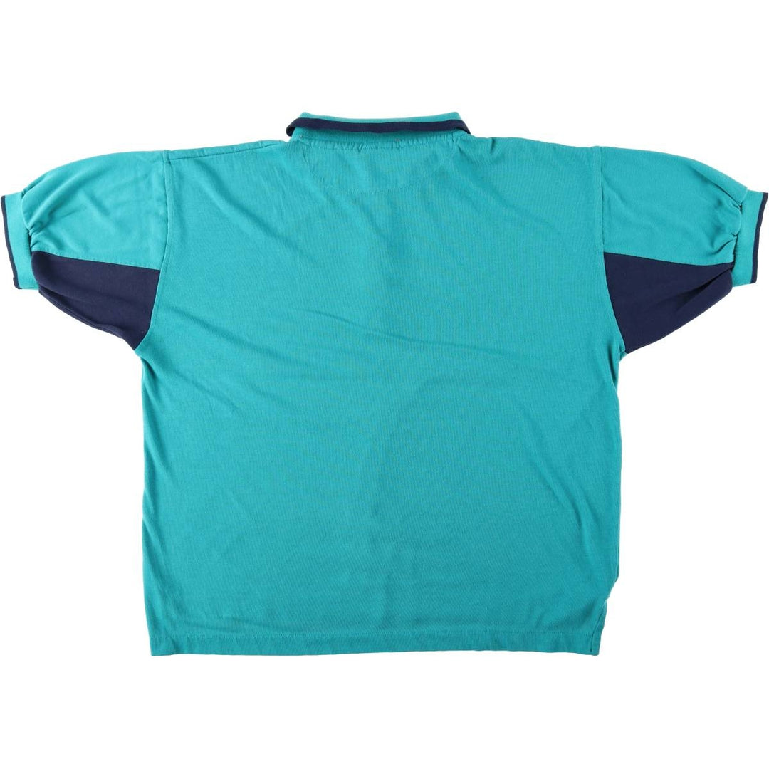 1980'S Adidas short-sleeved polo shirt, men's size XL equivalent, vintage. unclear Emerald green Vintage Second Hand