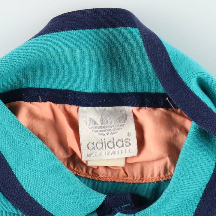 1980'S Adidas short-sleeved polo shirt, men's size XL equivalent, vintage. unclear Emerald green Vintage Second Hand