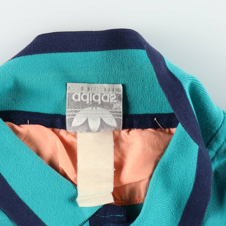 1980'S Adidas short-sleeved polo shirt, men's size XL equivalent, vintage. unclear Emerald green Vintage Second Hand