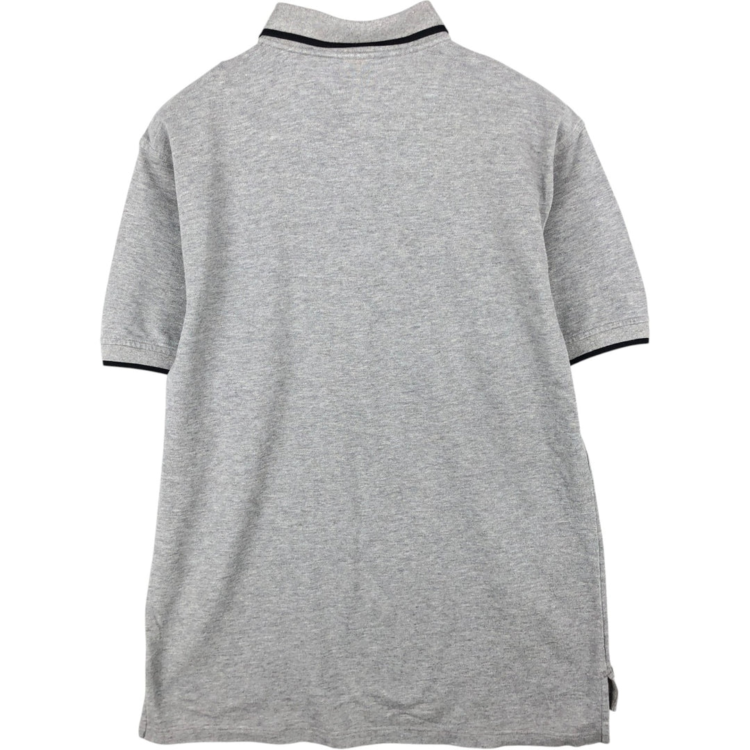 90'S Adidas short-sleeved polo shirt, men's size M equivalent, vintage. cotton gray type Vintage Second Hand