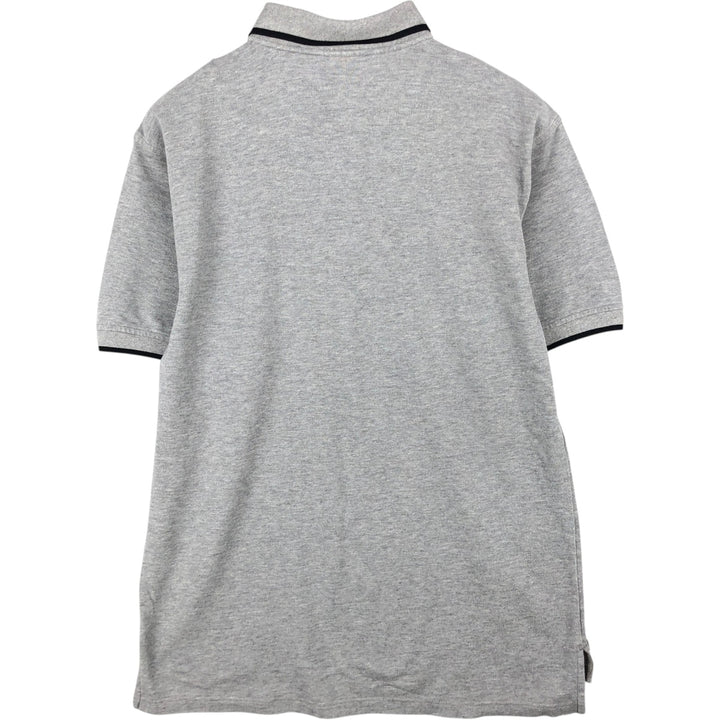 90'S Adidas short-sleeved polo shirt, men's size M equivalent, vintage. cotton gray type Vintage Second Hand