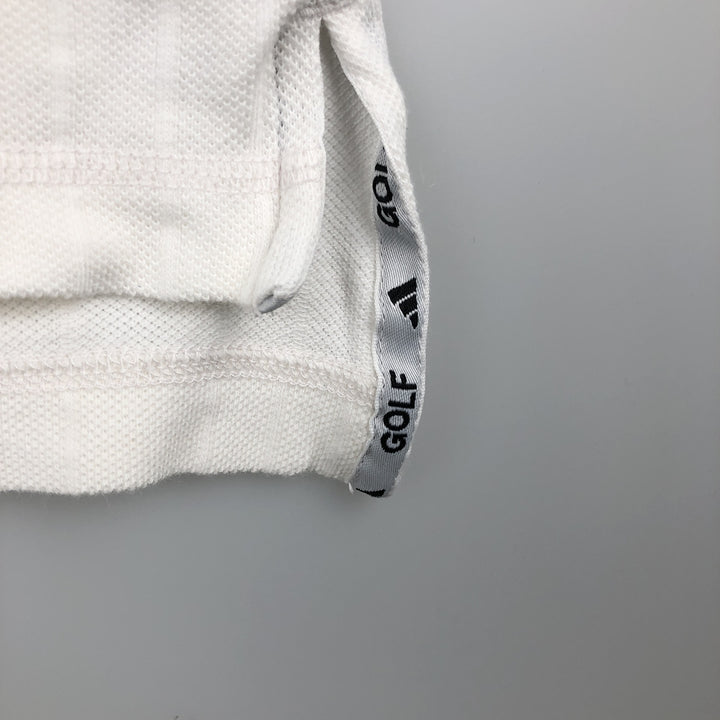 90'S Adidas Golf Short-Sleeve Polo Shirt, Men's XXL (approx.), Vintage cotton white type Vintage Second Hand