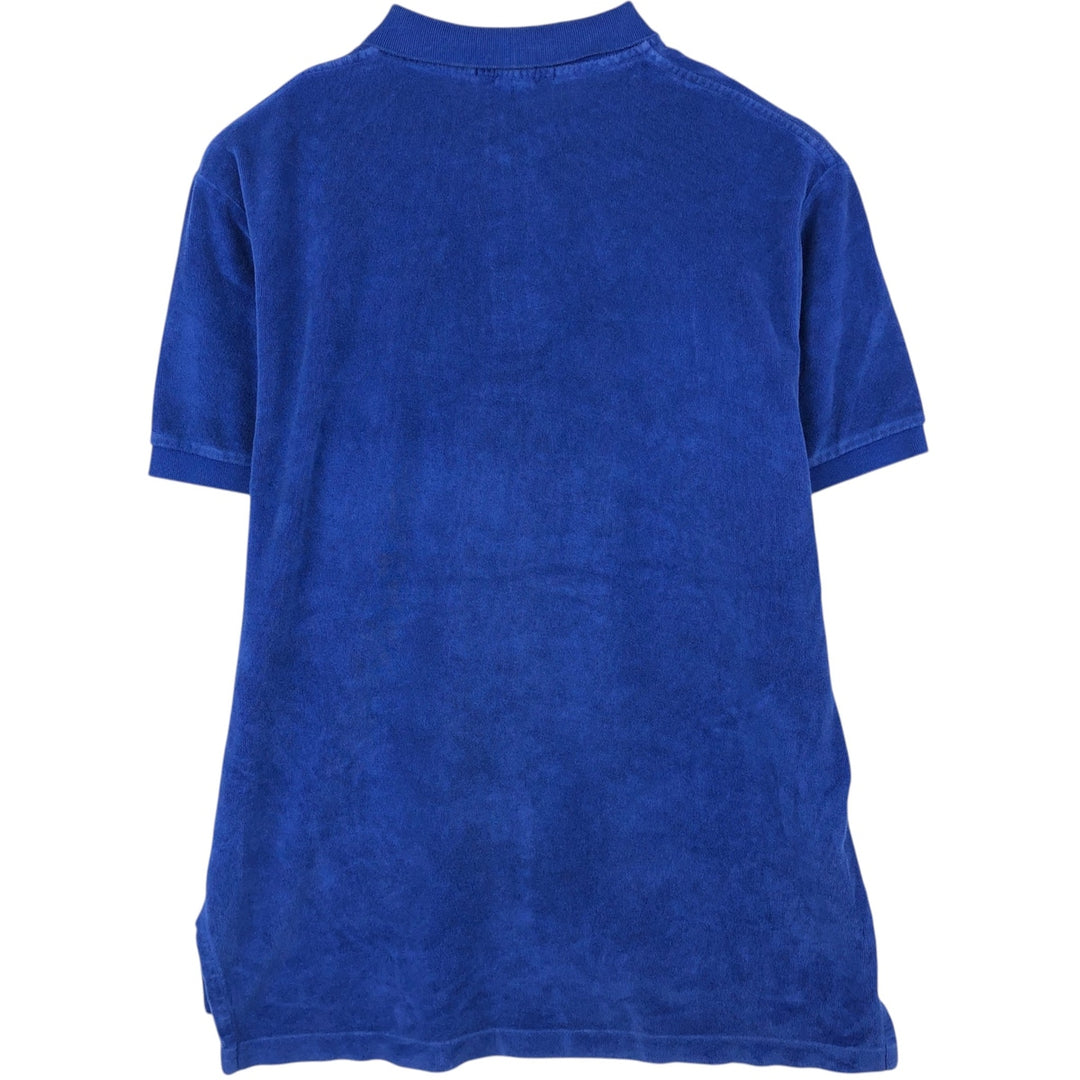 Ralph Lauren POLO by Ralph Lauren terry short-sleeved polo shirt, men's size L cotton blue type Vintage Second Hand