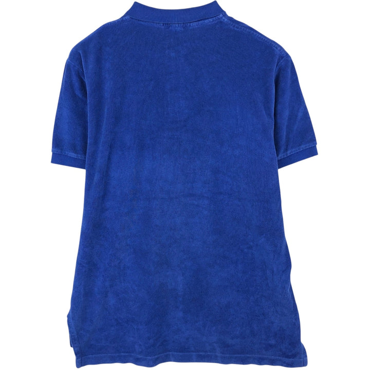 Ralph Lauren POLO by Ralph Lauren terry short-sleeved polo shirt, men's size L cotton blue type Vintage Second Hand