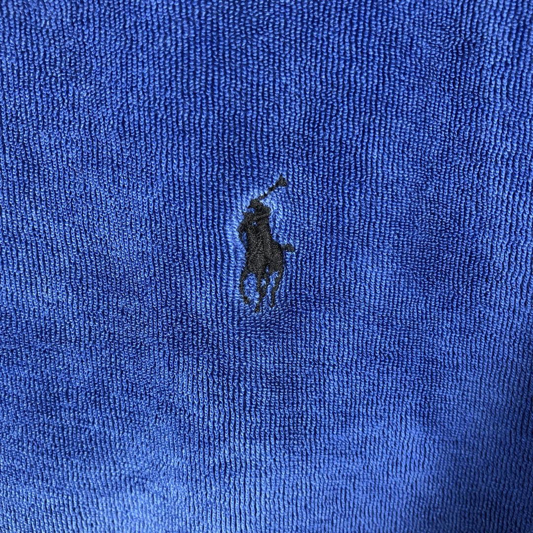 Ralph Lauren POLO by Ralph Lauren terry short-sleeved polo shirt, men's size L cotton blue type Vintage Second Hand