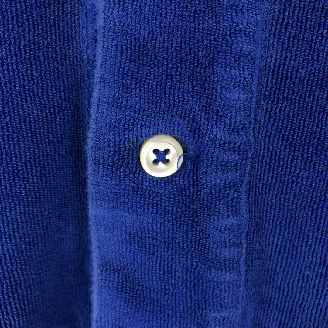 Ralph Lauren POLO by Ralph Lauren terry short-sleeved polo shirt, men's size L cotton blue type Vintage Second Hand