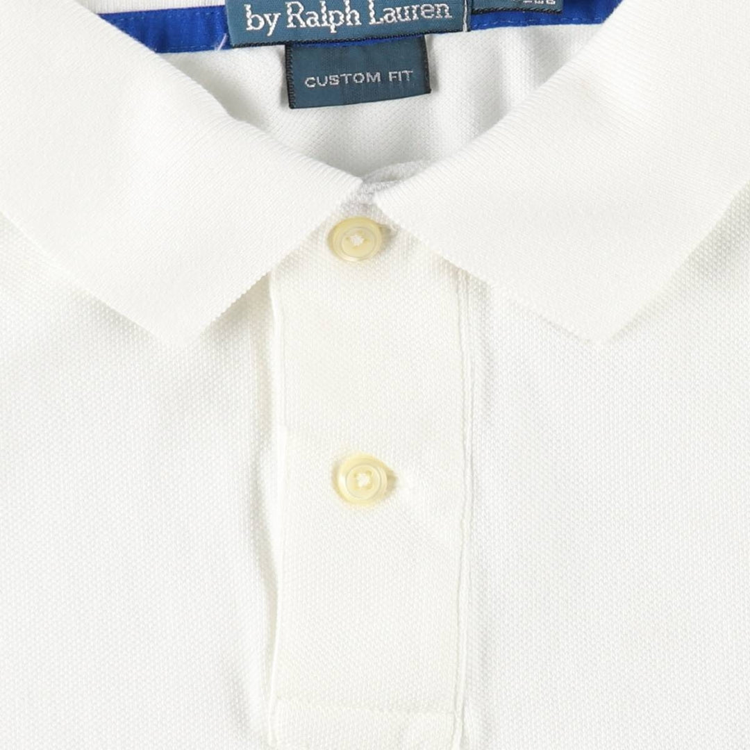 Ralph Lauren POLO by Ralph Lauren CUSTOM FIT Big Pony Short Sleeve Polo Shirt Men's L size cotton white type Vintage Second Hand
