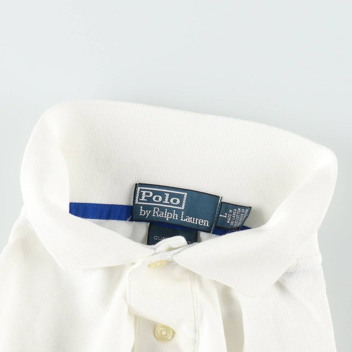 Ralph Lauren POLO by Ralph Lauren CUSTOM FIT Big Pony Short Sleeve Polo Shirt Men's L size cotton white type Vintage Second Hand