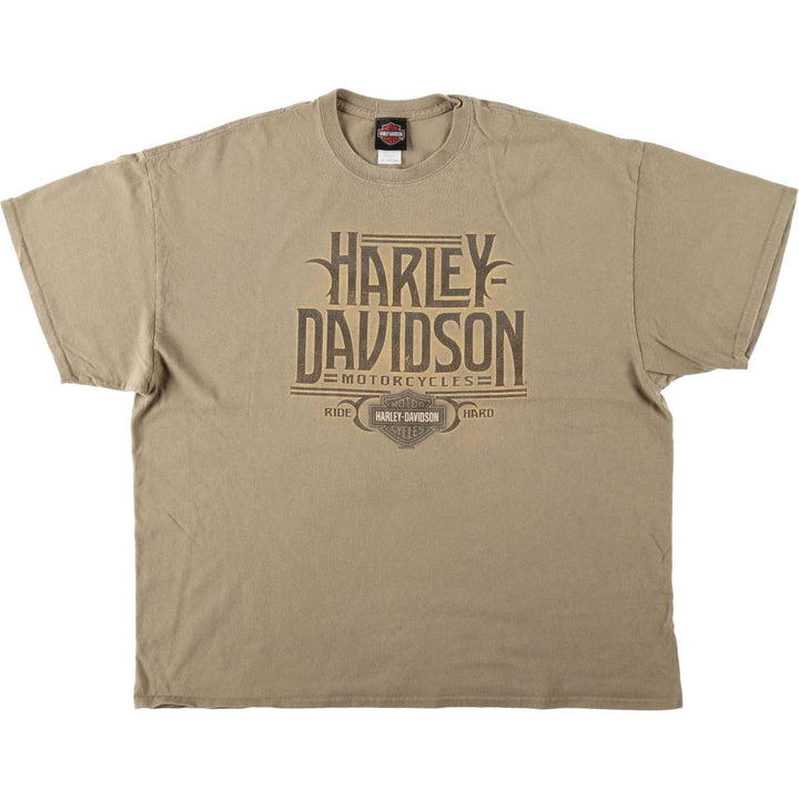 Harley-Davidson Stars and Stripes Motorcycle T-Shirt, Men's XXL cotton Beige type Vintage Second Hand