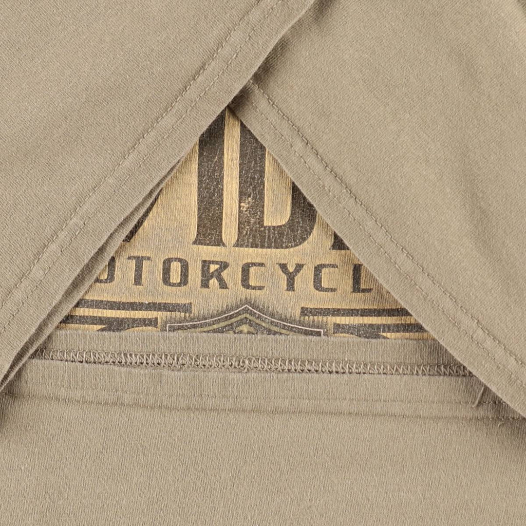 Harley-Davidson Stars and Stripes Motorcycle T-Shirt, Men's XXL cotton Beige type Vintage Second Hand