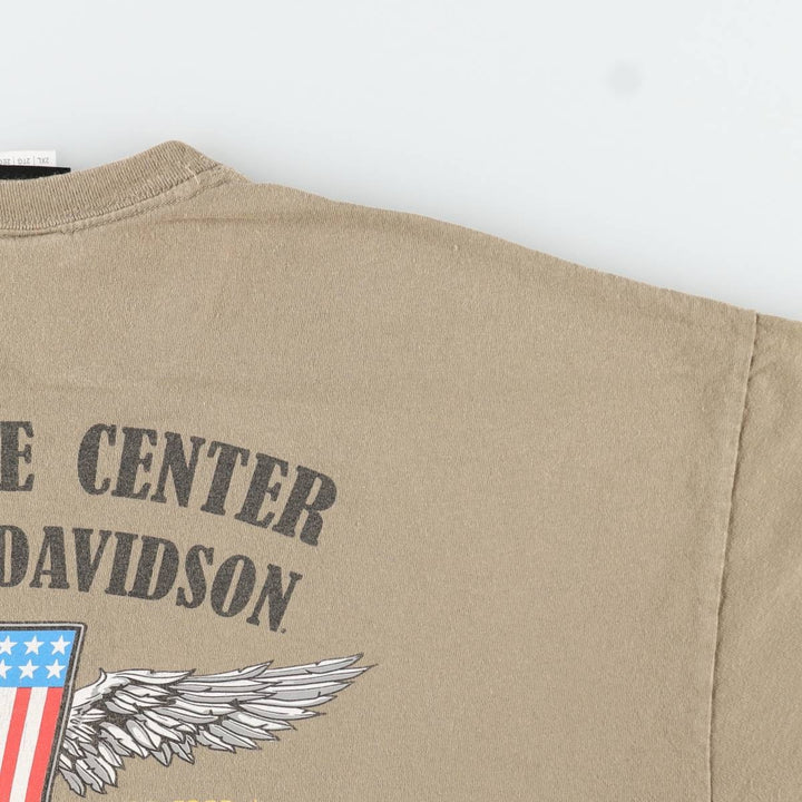 Harley-Davidson Stars and Stripes Motorcycle T-Shirt, Men's XXL cotton Beige type Vintage Second Hand