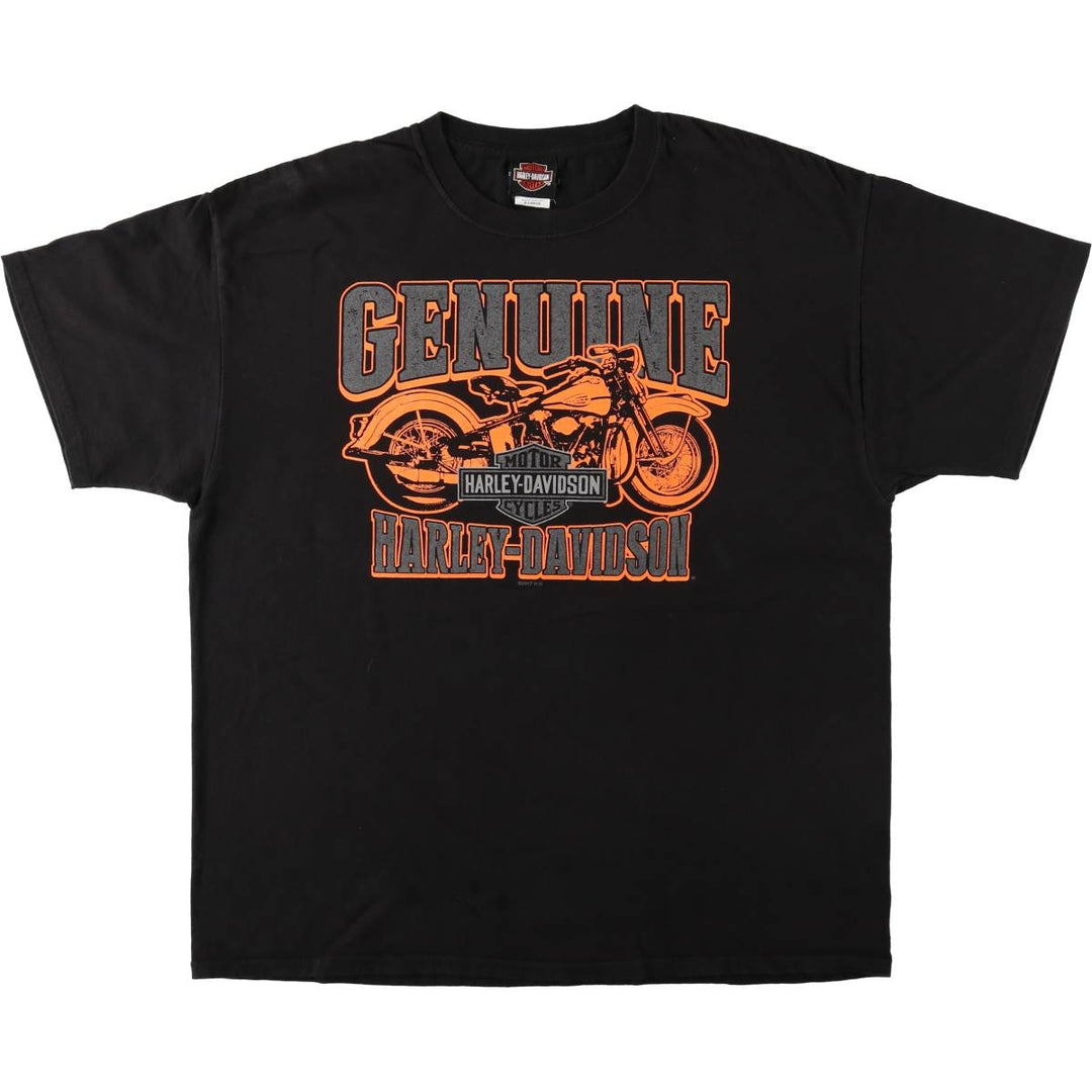 Harley-Davidson Motorcycle Bike T-shirt, Men's XL size cotton black type Vintage Second Hand