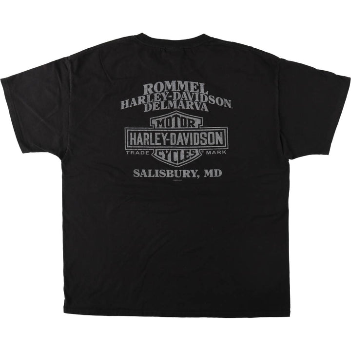 Harley-Davidson Motorcycle Bike T-shirt, Men's XL size cotton black type Vintage Second Hand