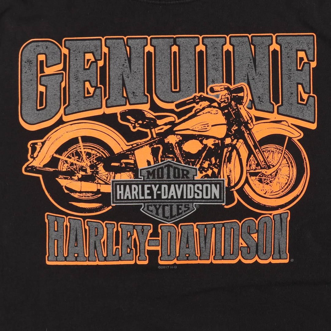 Harley-Davidson Motorcycle Bike T-shirt, Men's XL size cotton black type Vintage Second Hand