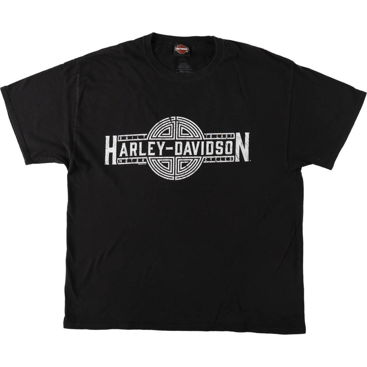 Harley-Davidson Eagle Pattern Motorcycle Bike T-shirt Men's XL cotton black type Vintage Second Hand