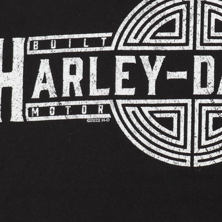Harley-Davidson Eagle Pattern Motorcycle Bike T-shirt Men's XL cotton black type Vintage Second Hand
