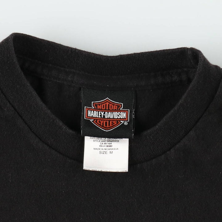 Harley-Davidson Snake Pattern Python Motorcycle T-Shirt, Men's Size M (approx.) cotton black type Vintage Second Hand