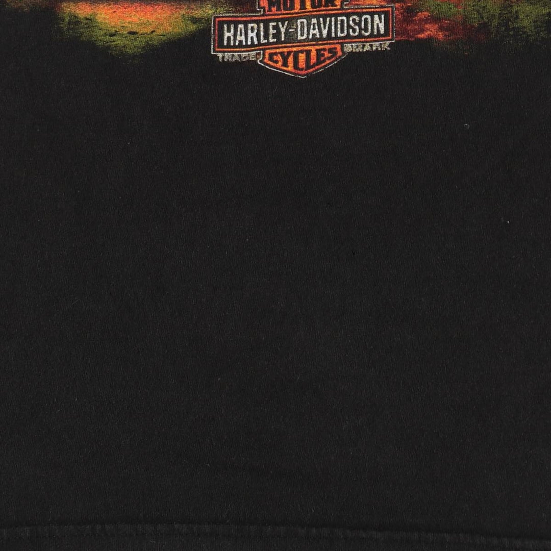 Harley-Davidson Snake Pattern Python Motorcycle T-Shirt, Men's Size M (approx.) cotton black type Vintage Second Hand