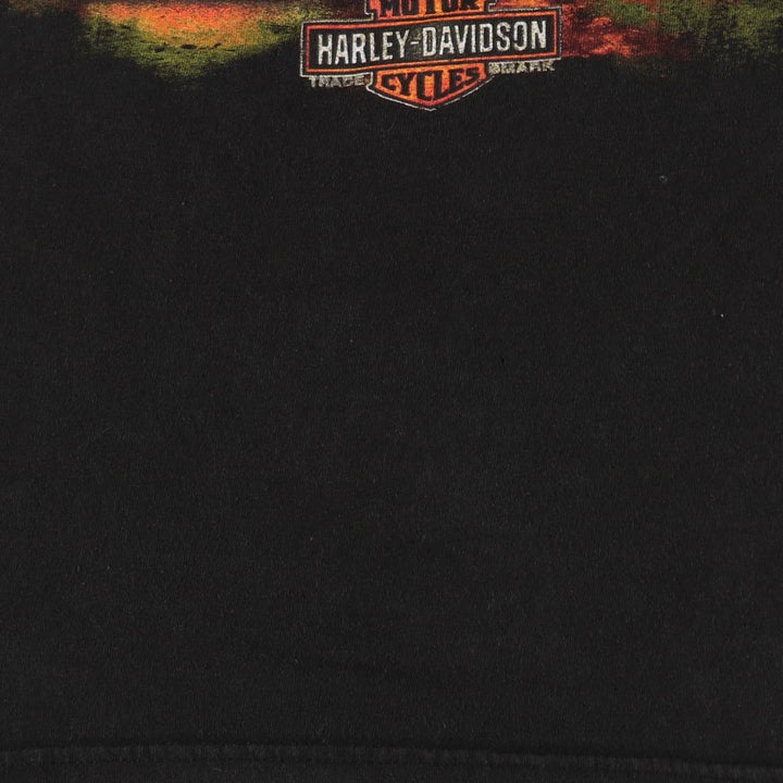Harley-Davidson Snake Pattern Python Motorcycle T-Shirt, Men's Size M (approx.) cotton black type Vintage Second Hand