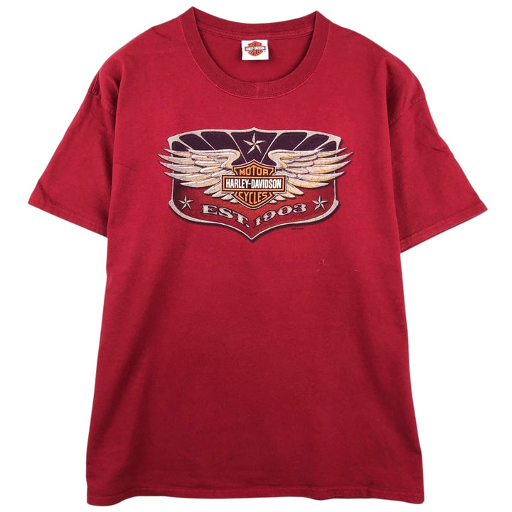 Harley-Davidson Motorcycle Bike T-shirt, Men's XL size unclear burgundy type Vintage Second Hand
