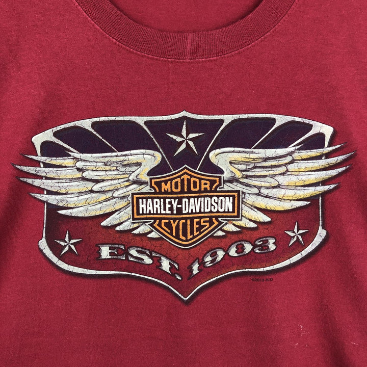 Harley-Davidson Motorcycle Bike T-shirt, Men's XL size unclear burgundy type Vintage Second Hand