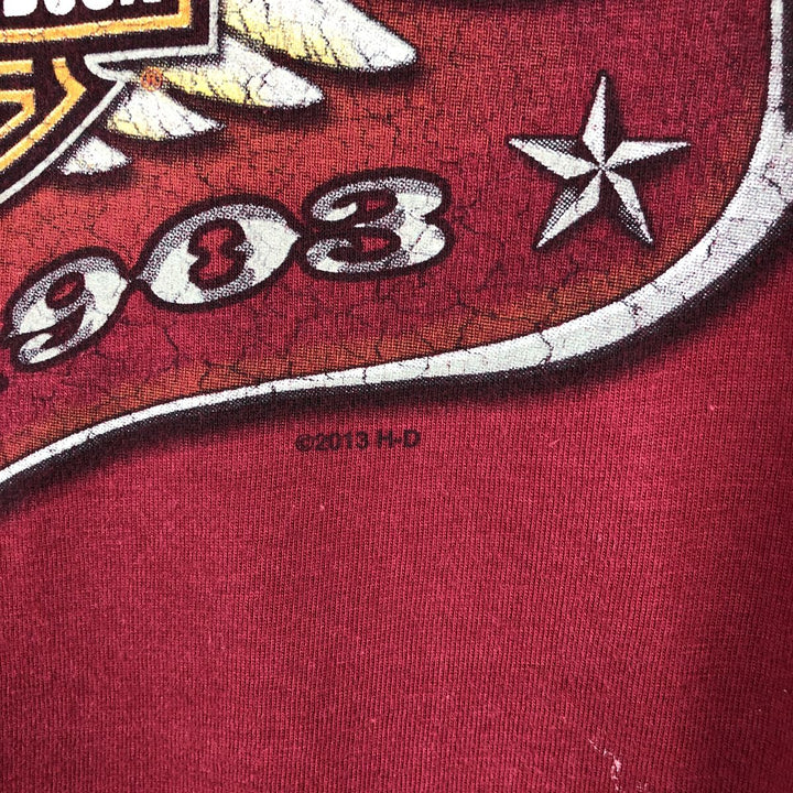 Harley-Davidson Motorcycle Bike T-shirt, Men's XL size unclear burgundy type Vintage Second Hand