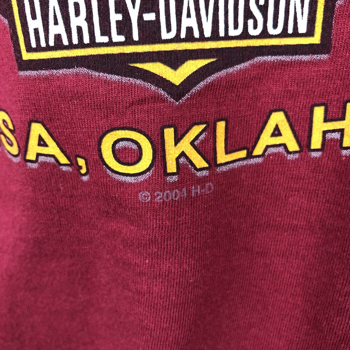 Harley-Davidson Motorcycle Bike T-shirt, Men's XL size unclear burgundy type Vintage Second Hand
