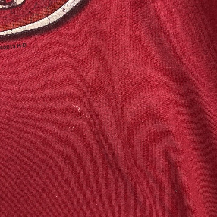 Harley-Davidson Motorcycle Bike T-shirt, Men's XL size unclear burgundy type Vintage Second Hand