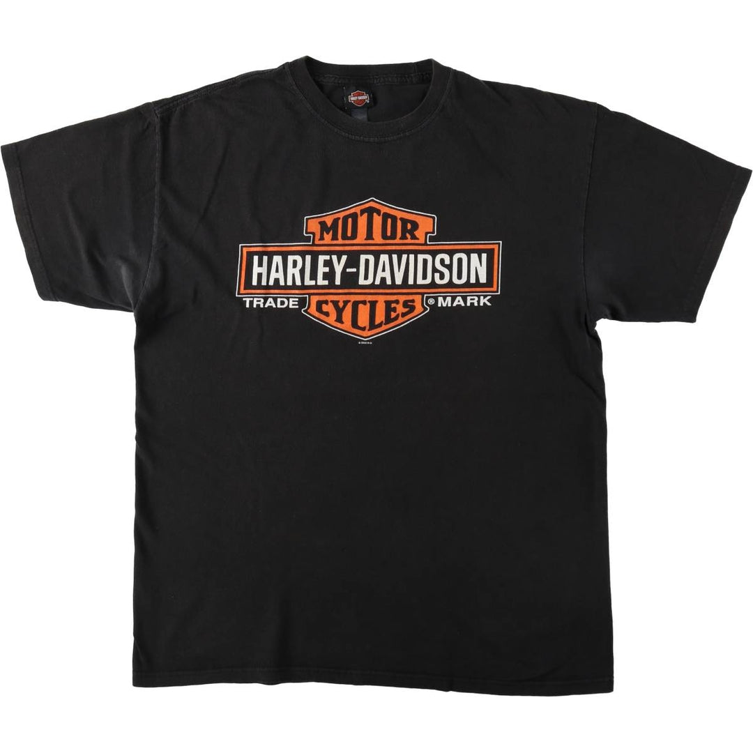 Harley-Davidson Motorcycle Bike T-shirt, Men's Size L cotton black type Vintage Second Hand