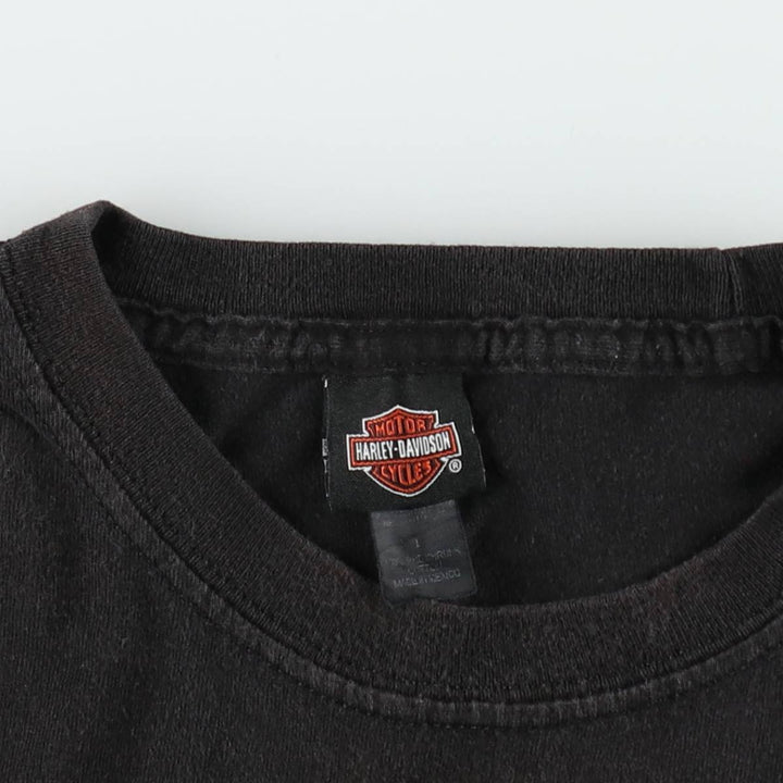 Harley-Davidson Motorcycle Bike T-shirt, Men's Size L cotton black type Vintage Second Hand