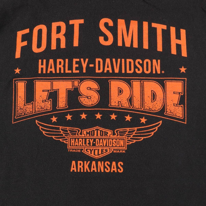 Harley-Davidson Motorcycle Bike T-shirt, Men's Size L cotton black type Vintage Second Hand