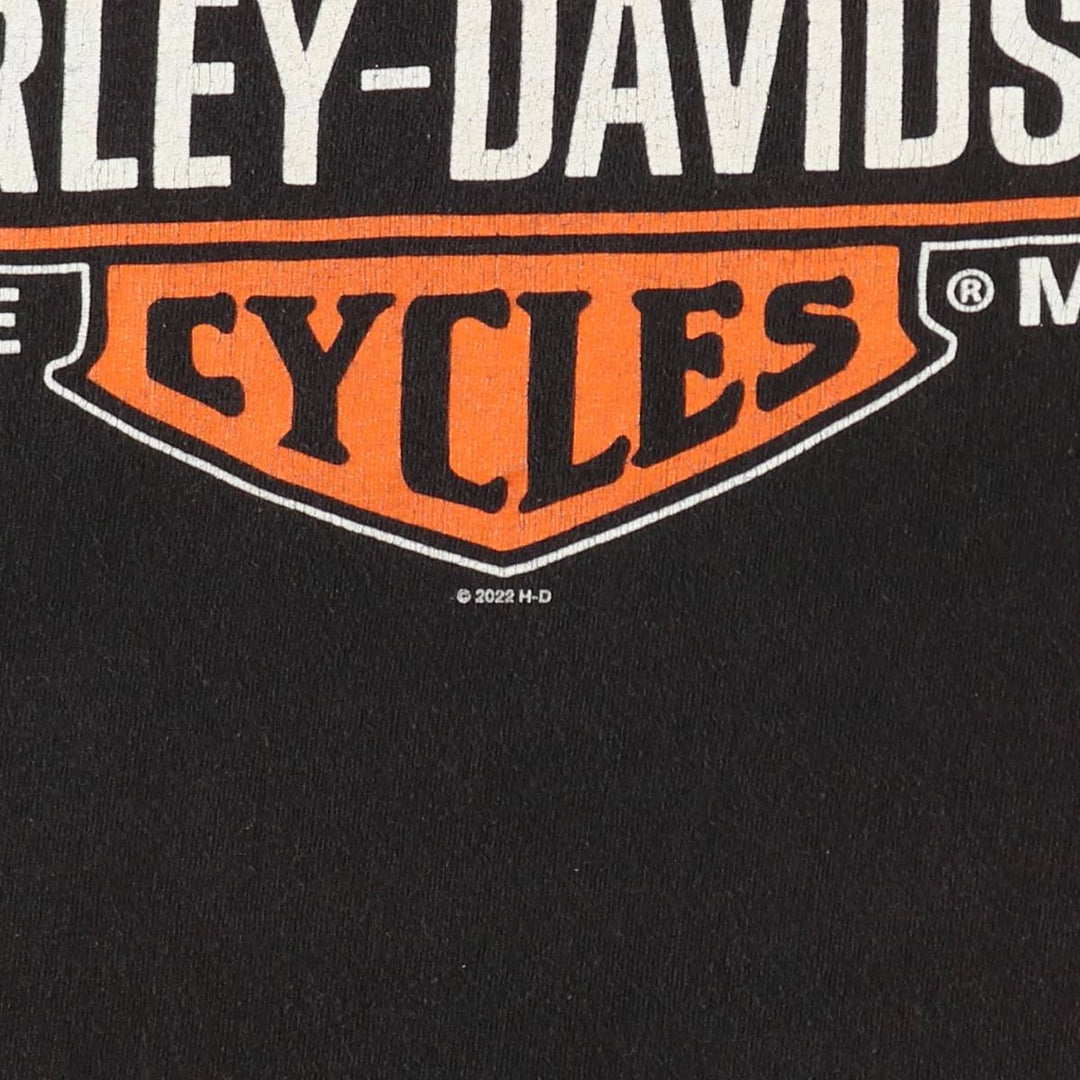 Harley-Davidson Motorcycle Bike T-shirt, Men's Size L cotton black type Vintage Second Hand