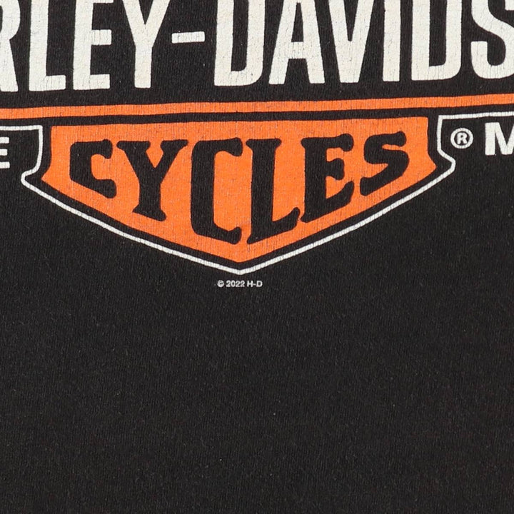 Harley-Davidson Motorcycle Bike T-shirt, Men's Size L cotton black type Vintage Second Hand