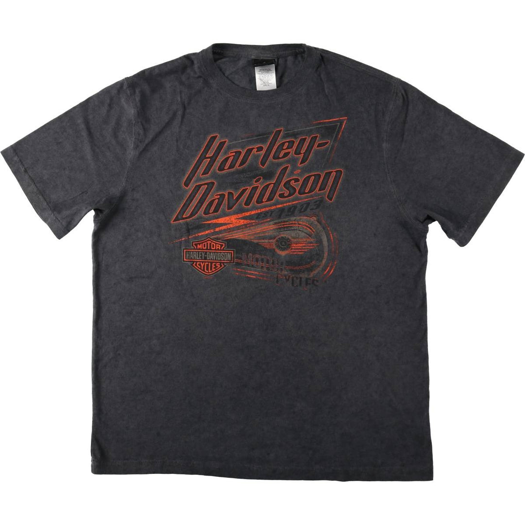 Harley-Davidson Motorcycle Bike T-shirt, Men's XL size cotton Charcoal Vintage Second Hand
