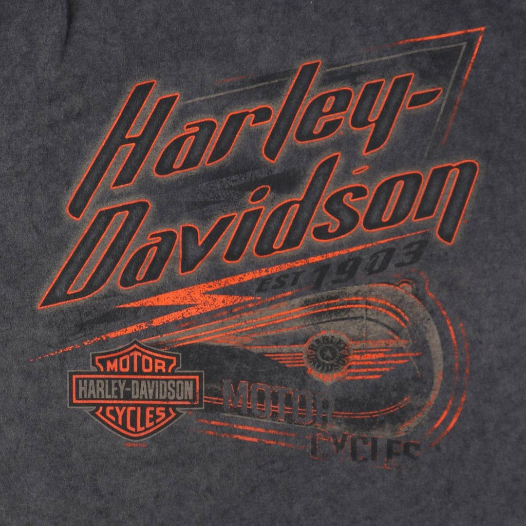 Harley-Davidson Motorcycle Bike T-shirt, Men's XL size cotton Charcoal Vintage Second Hand