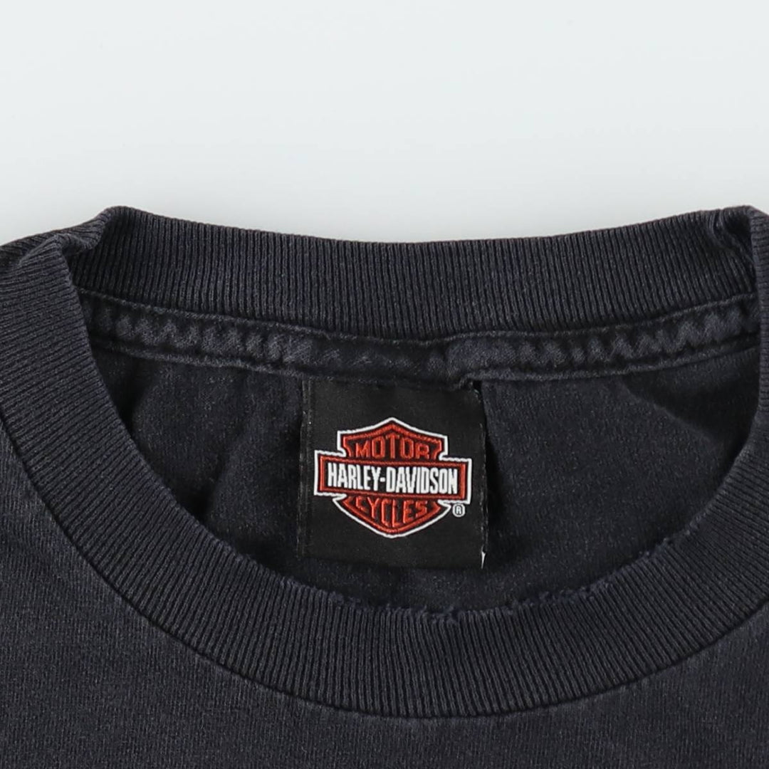 Harley-Davidson Iguana Pattern Motorcycle T-Shirt, Men's Size M (approx.) unclear black type Vintage Second Hand