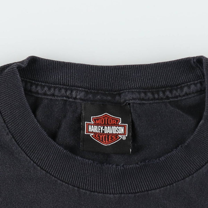 Harley-Davidson Iguana Pattern Motorcycle T-Shirt, Men's Size M (approx.) unclear black type Vintage Second Hand