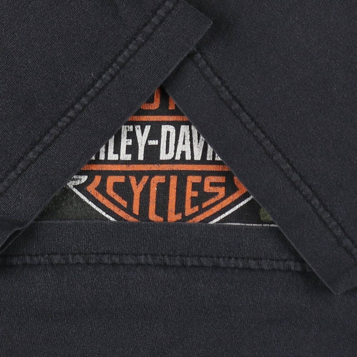 Harley-Davidson Iguana Pattern Motorcycle T-Shirt, Men's Size M (approx.) unclear black type Vintage Second Hand