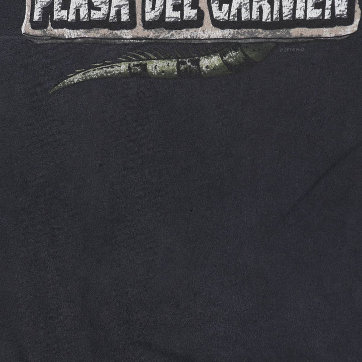 Harley-Davidson Iguana Pattern Motorcycle T-Shirt, Men's Size M (approx.) unclear black type Vintage Second Hand