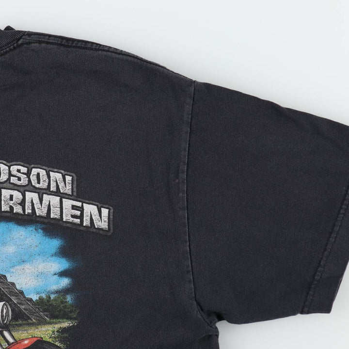 Harley-Davidson Iguana Pattern Motorcycle T-Shirt, Men's Size M (approx.) unclear black type Vintage Second Hand