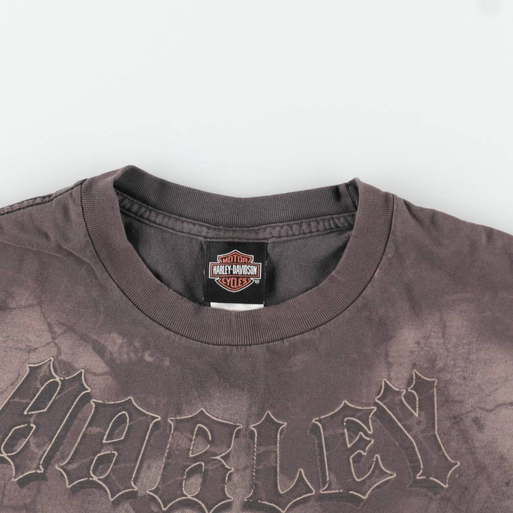 Harley-Davidson Eagle Pattern Motorcycle Bike T-shirt Men's XL cotton brown type Vintage Second Hand