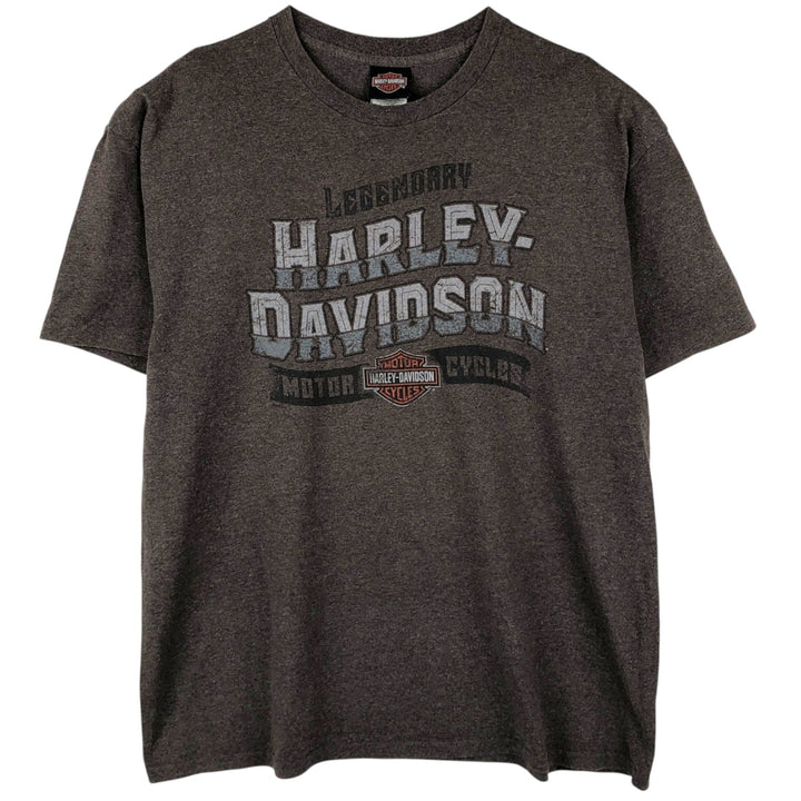 Harley-Davidson Motorcycle Bike T-shirt, Men's XL size cotton brown type Vintage Second Hand