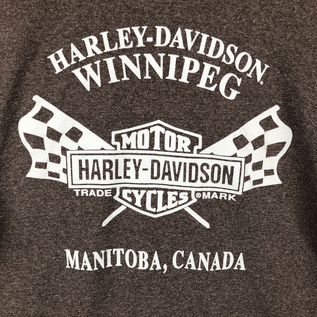 Harley-Davidson Motorcycle Bike T-shirt, Men's XL size cotton brown type Vintage Second Hand